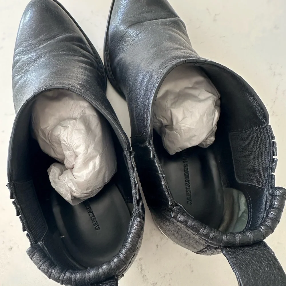 Alexander Wang kori ankle cutout leather boots 35.5